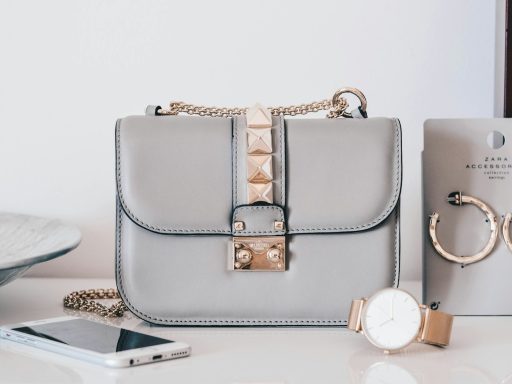 grey leather crossbody bag